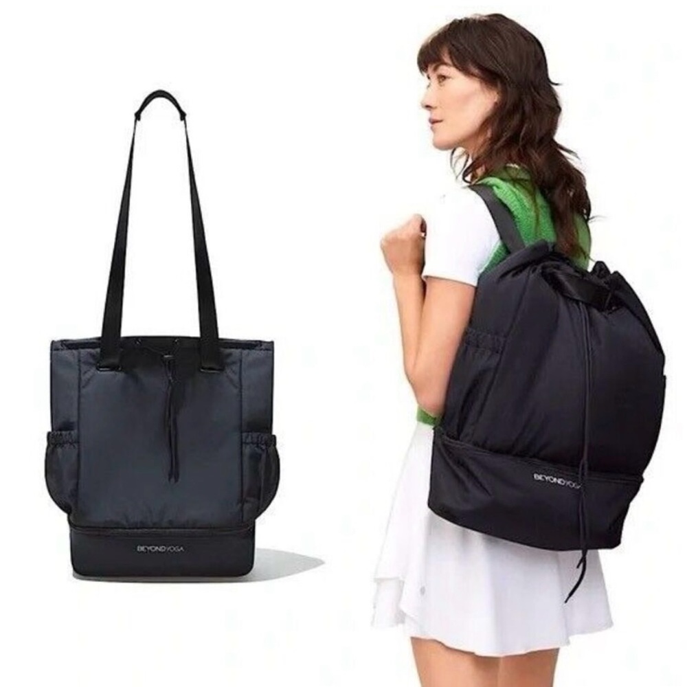 Black Women's Tote Backpack Bag